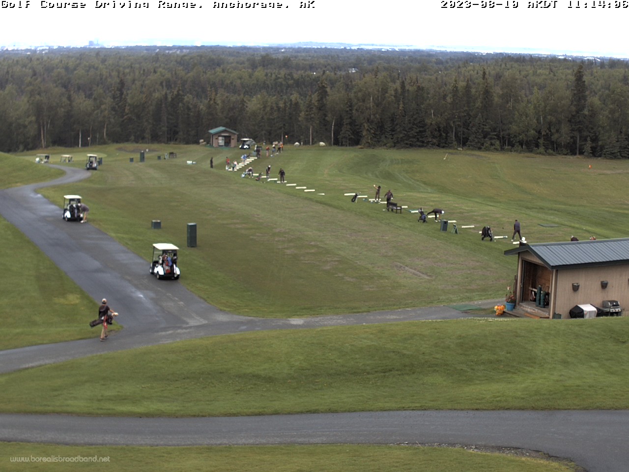 Camera image of the Anchorage golf course.